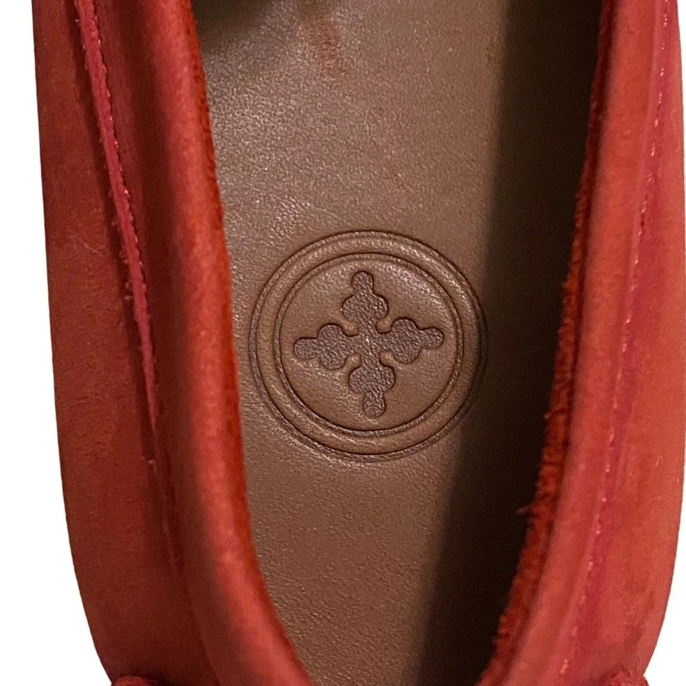 Charleston Shoe Co Girls Preppy Suede Slip‎ On Loafer Moccasin Size 2 Rusty Red